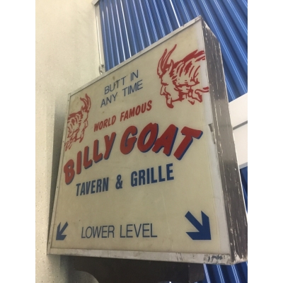 Original Billy Goat Tavern Double Sided Sign Made Famous in SNL! - BG-1