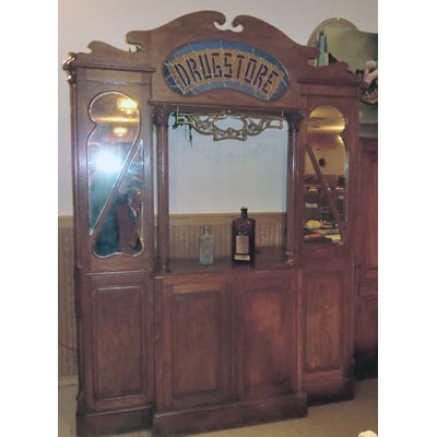 Antique Drug Store Apothecary Dispensary Counter
 - 